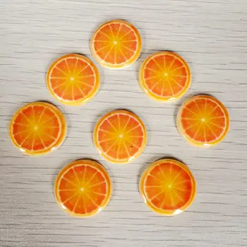 20pcs 20 mm risanka simulacije sadje oranžne smolo obrt album Diy Božič sladkarije okraski-A732