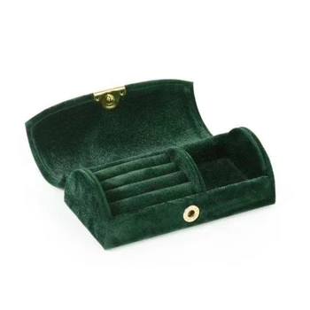 Mini FlockTravel Nakit Primeru Dior obroč Organizator Prenosna Škatla za Shranjevanje za Ogrlice in Zapestnice, Roza, Vijolična, Siva, Zelena, Modra