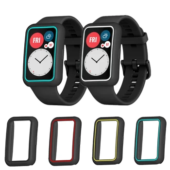 Mehko Zaščitni ovitek Za Huawei Watch Fit Primeru TPU Lupini Screen Protector Lupini Odbijača Primeru Za Huawei Fit Watch Smartwatch