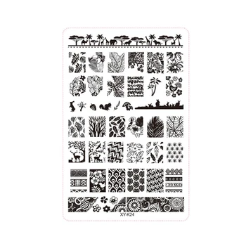 Cvetlični Listi Nohtov Žigosanje Ploščo Panda Živali Dekle Art Nail Art Plošče, Plastični Material Linije Slike Predlogo Za Tiskanje Matrica Plesni
