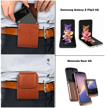 Za Samsung Galaxy Ž Flip 3 2 1 Pasom Kubura Primeru Pokrovček Za Galaxy Ž Flip Usnje Pasu Vrečko Za Motorola Razr 5G Telefon Vrečko