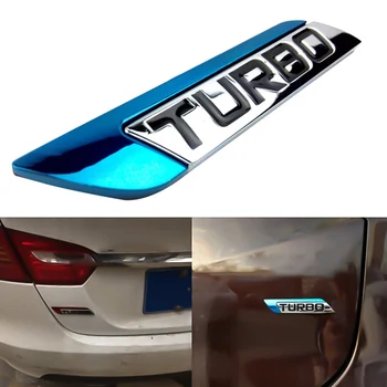 1Pcs Avto Auto Telo 3D Nalepke Turbo Logo Grb Dekoracijo Značko Avto Trim Zunanjost Pribor Fender Kovin