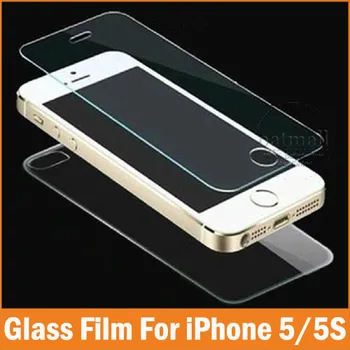 2PC=1Front+1Back 0.26 mm Kaljeno Steklo Za iPhone 5S 5 4 4S Screen Protector Film Celotno Telo, Steklo Na Za iPhone 5S SE Pokrov