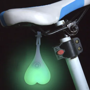 Izposoja LED v obliki Srca Kolesarjenje Žogo Rep Silikonski Lahka Nepremočljiva Noč opozorilna Lučka Kolesarske Opreme, Oprema za Kolesarjenje